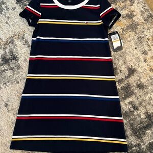 Tommy Hilfiger Kids Dress - Navy with Red, Yellow, and Blue Stripes. Size 7!